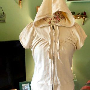 Old Navy Zip Up Short Sleeve Hoodie Medium